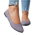 thumbnail image 6 of Women's Ballet Flat Shoes Pointed Toe Comfortable Casual Dressy Shoes,Work Flats Office Shoes Solid Flats Cusp Head Comfy Shoes for Women qILAKOG Gray Size 8.5, 6 of 7