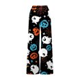 thumbnail image 4 of Halloween Pajama Pants for Women Spooky Pumpkin Ghost Lounge Bottoms Pjs Fall Halloween Jammies (Z004#-Blue L), 4 of 5