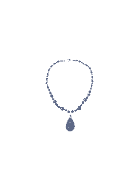 Mogul Mala Beads Jewelry Lapiz Beads Oval Pendent Necklace - Handmade Necklaces