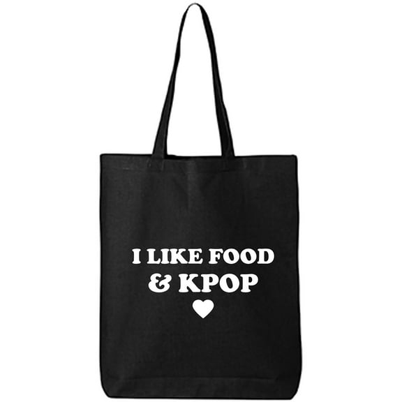 I Like Food & Kpop Cotton Canvas Tote Bag