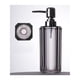 thumbnail image 4 of Dispensador de jabón líquido recargable transparente de resina de lujo, botella con bomba for tocador de baño, encimera, fregadero, plástico plateado galvanizado, 4 of 4