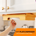 thumbnail image 6 of 9/10-Inch Bamboo Paper Plate Dispenser - Under Cabinet & Countertop Holder for Kitchen Caddys for Plates Universal C, 6 of 7