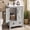 Cement Gray E7021-W, variant on YUSAZENS 30-Inch Freestanding Bathroom Vanity with Ceramic Sink, 2 Soft-Close Doors & Drawer, Moisture-Resistant MDF Body, Modern Storage Cabinet for Small Space Bathroom, White