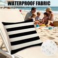 thumbnail image 6 of Yhmxh Outdoor Waterproof Throw Pillow Covers, Fade Resistant Modern Pillow Covers, Decorative Striped Cushion Cases Cushion Covers for Patio Furniture Couch Balcony Garden Bench, 18x18 inch, 6 of 7