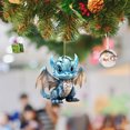 thumbnail image 4 of Decoraciones colgantes de drago plano de Navidad acrílico realista para niños y adultos, 4 of 7