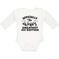 thumbnail image 3 of Inktastic Officially The World's Greatest Big Brother Boys Long Sleeve Baby Bodysuit, 3 of 5