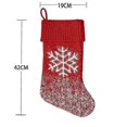 thumbnail image 5 of Christmas Decorations, Thick Knit Christmas Socks Gift Bag Santa Snowman Deer Socks 1pcs-Red, 5 of 5