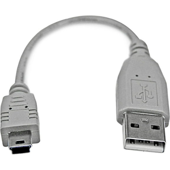 StarTech.com USB2HABM6IN Gray Mini USB 2.0 Cable - A to Mini B