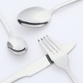 thumbnail image 3 of Unique Bargains Stainless Steel Silverware Set with Spoons and Forks Silver 4 Pcs, 3 of 6