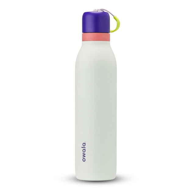 Botella de agua Owala FreeSip Twist con aislamiento de 700 ml, morado/verde