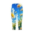 thumbnail image 5 of YUGYXL Cropped Leggings for Women Gradient Color Capri Pants Summer High Waisted Stretchy Yoga Leggings Sexy Tummy Control Slim Workout Pants A Multicolor XXXL, 5 of 5