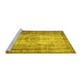 thumbnail image 2 of Ahgly Company Machine Washable Indoor Square Persian Yellow Traditional Area Rugs, 5' Square, 2 of 4