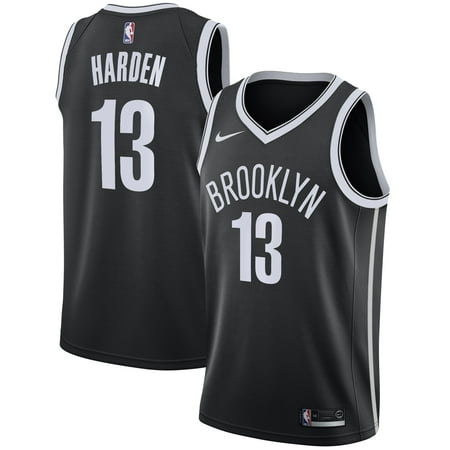 Men's Nike James Harden Black Brooklyn Nets 2020/21 Swingman Jersey - Icon Edition