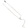 thumbnail image 2 of Collar de Rosario CatholicDivin09 VentDepot 3Pzas 39cm 1x1.5cm Cruz Cuentas 3mm Tipo Perlas Blanco, 2 of 4