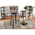 thumbnail image 5 of Baxton Studio Kenna Vintage Rustic Industrial Wood and Black Metal Finished 2-Piece Metal Bar Stool Set, 5 of 7