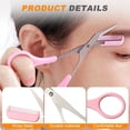 thumbnail image 4 of Eyebrow Trimmer Scissor, New Eyebrow Scissors with Comb Eyebrow Trimmer for Women Men, Non-Slip Eyebrow Cutter Eye Brow Razors Eye Brow Shaper Trimming Scissors Makeup Tool, 4 of 8