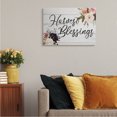 thumbnail image 2 of Stupell Industries Harvest Blessings Phrase Pink Peony Floral Arrangements Botanical & Floral Painting Gallery Wrapped Canvas Art Print Wall Art, 24 x 30, 2 of 6