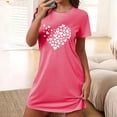 thumbnail image 3 of HomeGardon Long Skirts for Women,Dresses for Women,Women's Oversized Short Nightgown Fashion Chest Print Short Sleeve Nightdress,S-XXL, 3 of 5