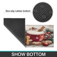 thumbnail image 7 of Christmas Kitchen Rug Set of 2 Non Skid Kitchen Mats for Floor,Happy Christmas Gingerbread Man Pine Branches Kitchen Floor Mat for Bathroom,Room Door (47x17+30x17in), 7 of 7