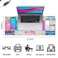 thumbnail image 5 of Long Mouse Pads for Desk,Pioneer Flower Floral Print Pattern Desk Mats on Top Of Desks, Desk Mouse Pad Extra Large with 3mm Non-Slip Base and Stitched Edge for Gaming,Office,Work,Home 31.5"x11.8", 5 of 6