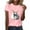Pink, variant on QUNYINEY Pullover Tee Shirts Womens Short Sleeve Crew Neck Easter Casual Tops Loose Women Tops