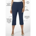 thumbnail image 4 of Catherines Women's Plus Size Suprema Elastic Waist Capri Pant (Petite Available), 4 of 6