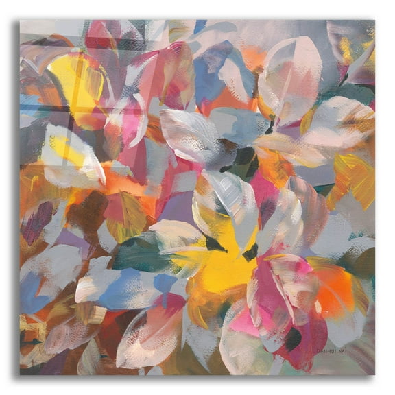 Epic Art 'Confetti Leaves' by Danhui Nai Acrylic Glass Wall Art, 12" x 12"