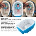 thumbnail image 4 of Bañera para bebé Lavabo Ducha Viaje Portátil con Soporte para la Espalda Bañera Plegable para Niños Pequeños con Bomba Aire y Nivel Agua Resistencia para Bebés y Niños ANGGREK Otros, 4 of 8