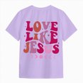 thumbnail image 5 of NOLDARES Girls Summer Cap Sleeve Shirts Kids Casual Cute Crewneck Tunic Tops Tees(Light Purple,11-12 Years), 5 of 6