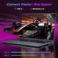 thumbnail image 2 of Laptop 16" FHD Gaming Laptop AMD Ryzen 9 6900HX 16GB LPDDR5 512GB NVMe SSD Windows 11 Pro Backlit Keyboard WiFi 6, 2 of 7