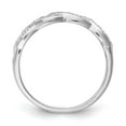thumbnail image 2 of 925 Sterling Silver Polished Rhodium Plated Diamond Ring Size 6 Ring for Women - .02 dwt 1.96 cwt, 2 of 5