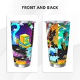 thumbnail image 3 of Saiise Geometry Dash Print Tumbler 20 Oz Stainless Steel Vacuum Insulated with Straw Coffee Cup for Home,Office,Outdoor Works Great for Ice Drinks and Hot Beverage, 3 of 8
