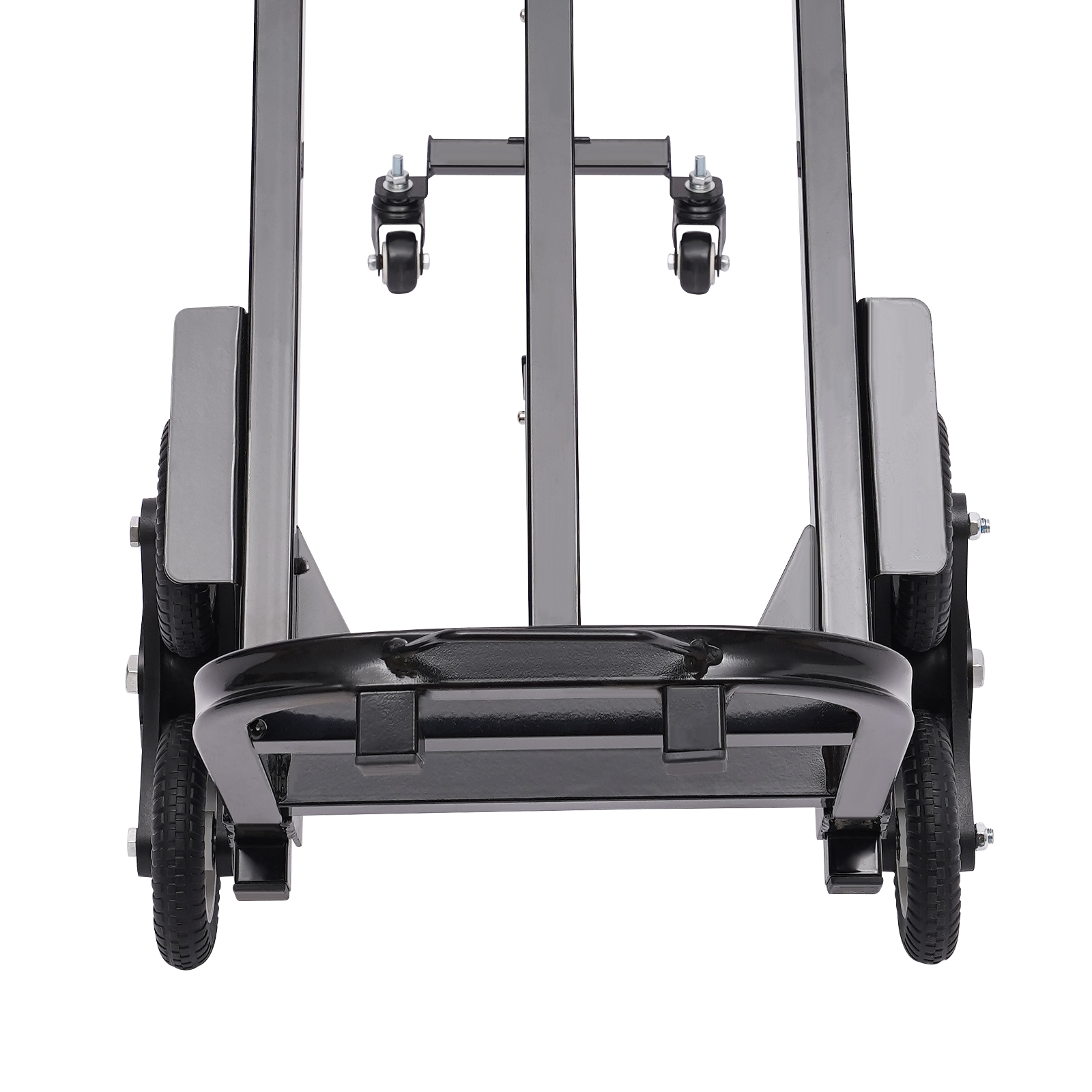 Hand Truck Dolly – Stair Climbing Cart, Stair Climber Cart 460 Lb Capacity All Terrain Stair Dolly Heavy Duty with Telescoping Handle and 6+2 Wheels (Black) Hand Truck Climbing Rope