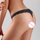 thumbnail image 5 of Gibobby Ropa interior bikini elástica para mujer Bragas encaje sexy para mujer Tanga Ropa interior algodón tiro bajo Calzoncillos bikini encaje recortado（Negro， M), 5 of 5