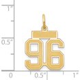 thumbnail image 4 of 14K Yellow Gold Small Satin Number 96 Charm Made In United States lss96, 4 of 5
