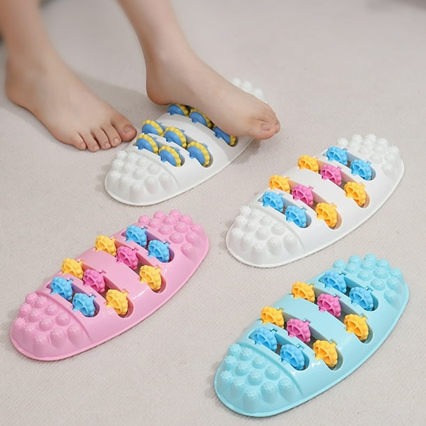 Xihbxyly Masajeador de Pies, Rodillo de Relajación Profunda, Masaje de Puntos de Acupuntura para Aliviar El Estrés, Diseño Portátil para El Hogar o La Oficina, Alivio Del Dolor de Pies, Tamaño Compac
