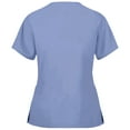 thumbnail image 2 of Panda Uniform by HeedFit Women’s V-Neck Scrub Top, Polycotton, M, Sky Blue, 2 of 4