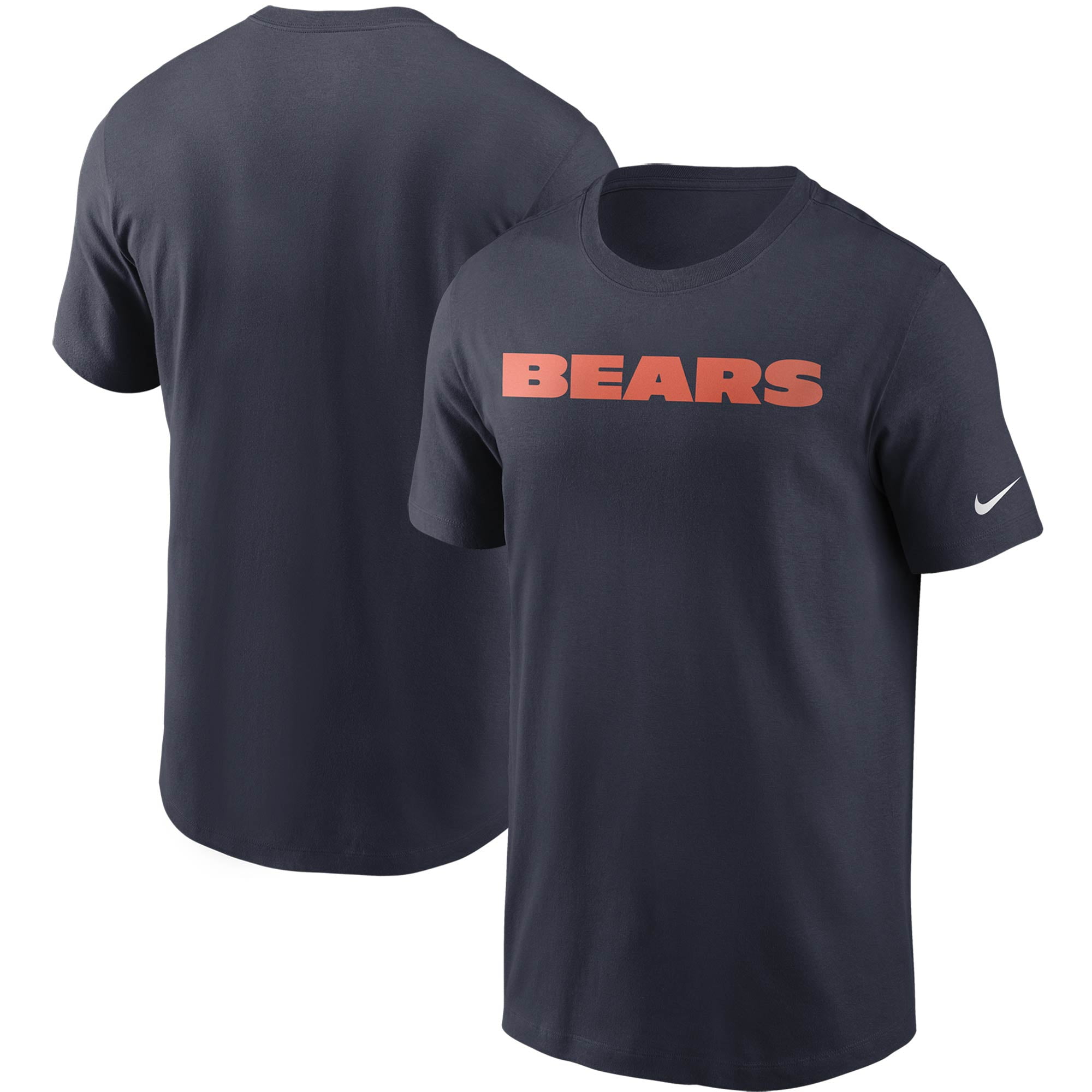Men's Nike Navy Chicago Bears Team Wordmark T-Shirt - Walmart.com