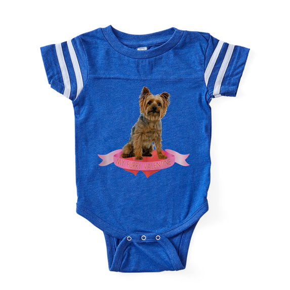 CafePress - Silky Terrier Valentine - Cute Infant Baby Football Bodysuit
