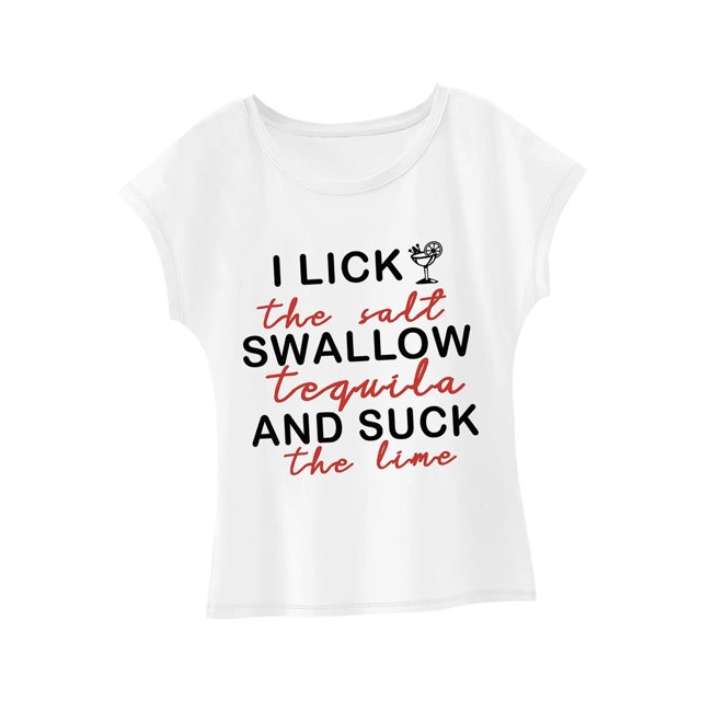 Camiseta para mujer con cuello redondo, disfraz elegante y sencillo de manga corta para ir de compras, vacaciones y viajes S