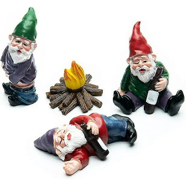 Drunk Gnomes 4piece Set Drunk Gnomes Garden Decorations Walmart.ca