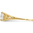 thumbnail image 4 of 14K Yellow Gold Madi K Synthetic White Spinel Ring (Size 5) Made In United States gk278, 4 of 5