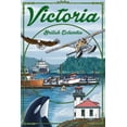 thumbnail image 3 of Victoria, British Columbia, Montage (100% Cotton Tea Towel, Decorative Hand Towel, Kitchen and Home), 3 of 3