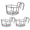 thumbnail image 1 of Flower Pot Rack 3pcs Outdoor Garden Railing Planter Shelf Flower Pot Hanger, 1 of 8