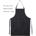 thumbnail image 5 of Zhuge Delantal de chef unisex de 2 piezas, delantal de cocina a rayas blancas y negras, delantal de cocina a prueba de aceite para limpieza, manualidades y jardinería, 5 of 5