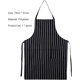 thumbnail image 5 of Zhuge Delantal de chef unisex de 2 piezas, delantal de cocina a rayas blancas y negras, delantal de cocina a prueba de aceite para limpieza, manualidades y jardinería, 5 of 5