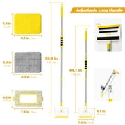 JEHONN Baseboard Cleaner Tool with Handle (Yellow)