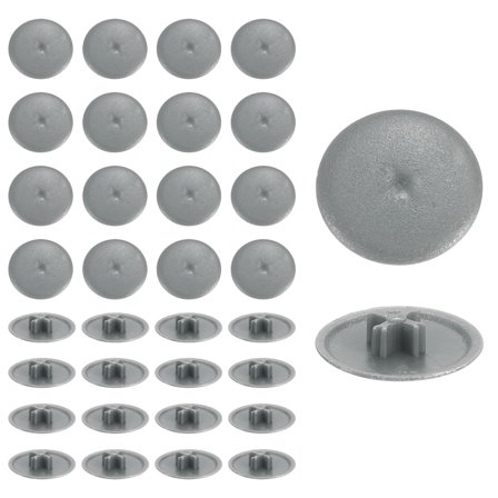 200Pcs Screw Cap Covers, 17 x 4mm Plastic Screw Decoration Cover, Dark Gray