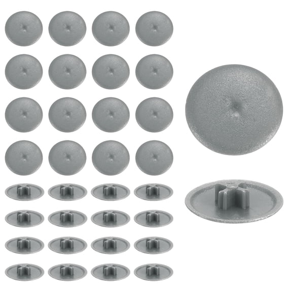200Pcs Screw Cap Covers, 17 x 4mm Plastic Screw Decoration Cover, Dark Gray