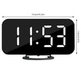 thumbnail image 2 of Pantalla LED Reloj digital Reloj despertador de mesa regulable automático con modo de repetición Puerto USB dual, Pantalla negra, blanca AweSitey EL3016-05B, 2 of 2
